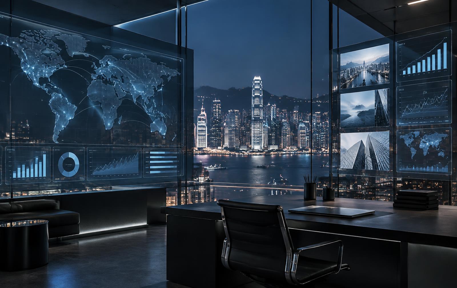 Global marketing analytics and Hong Kong business technology visualization